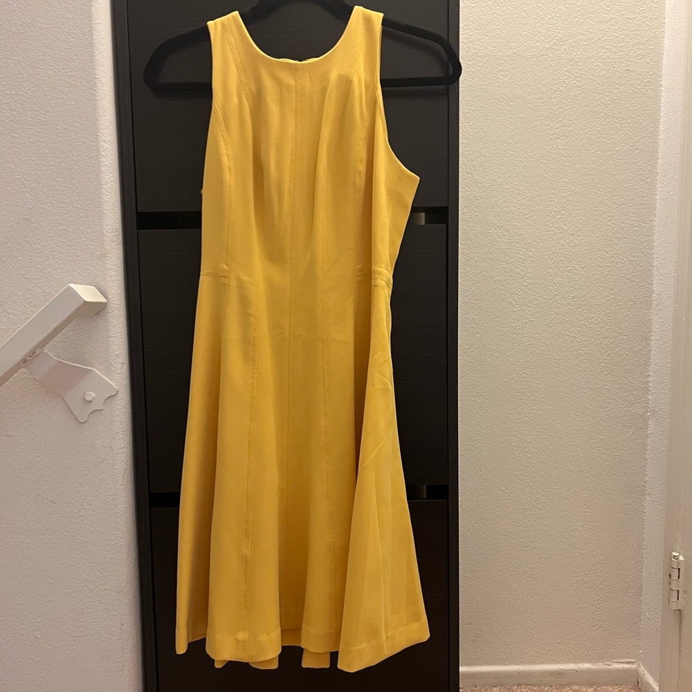 Banana Republic fit and Flare yellow dress